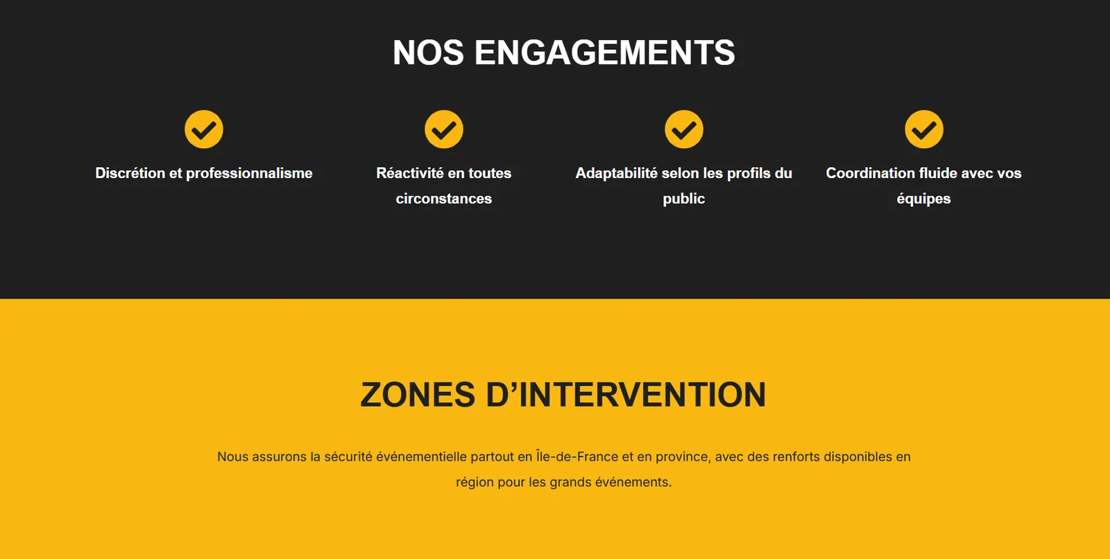 Les engagements de la société.