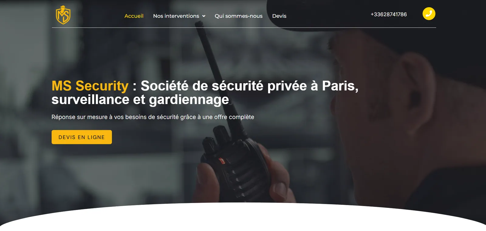 Site de MS Sécurité