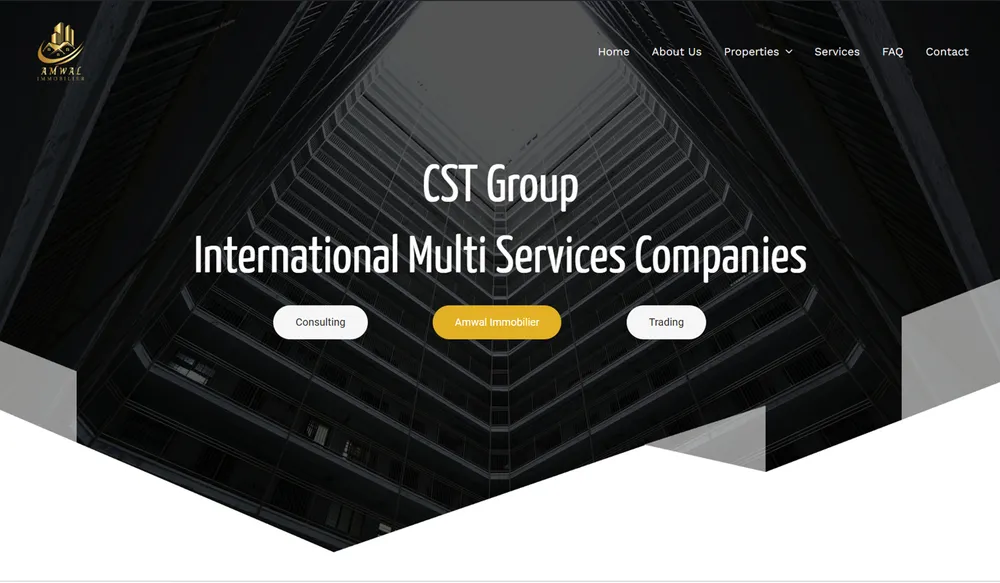 Aperçu du site corporate CST Group conçu par Atelier Cadran
