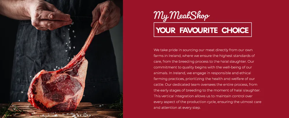 Aperçu du site e-commerce MeatShop conçu par Atelier Cadran